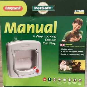 4 way locking deluxe cat flap